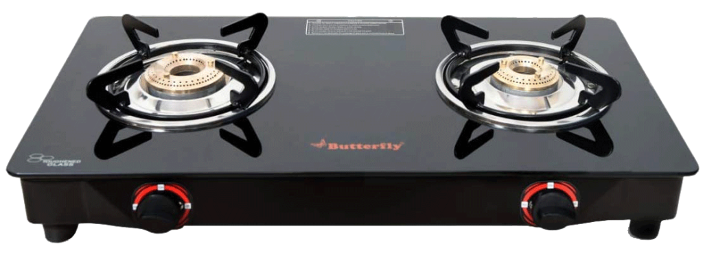 Butterfly Smart Glass 2 Burner Gas Stove