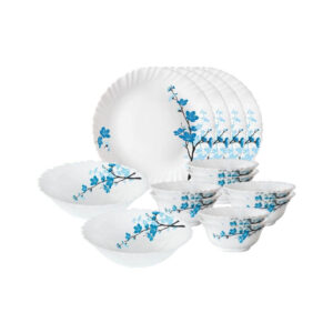 Larah By Borosil Mimosa Opalware Dinner Set