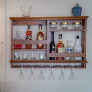 Timberly Wooden Wall Mounted Wine Rack for Home