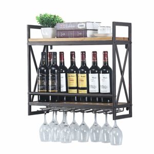 GWH Industrial wall mounted wine glass racks