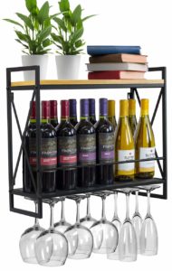 Sorbus Wine Bottle Stemware Glass Rack